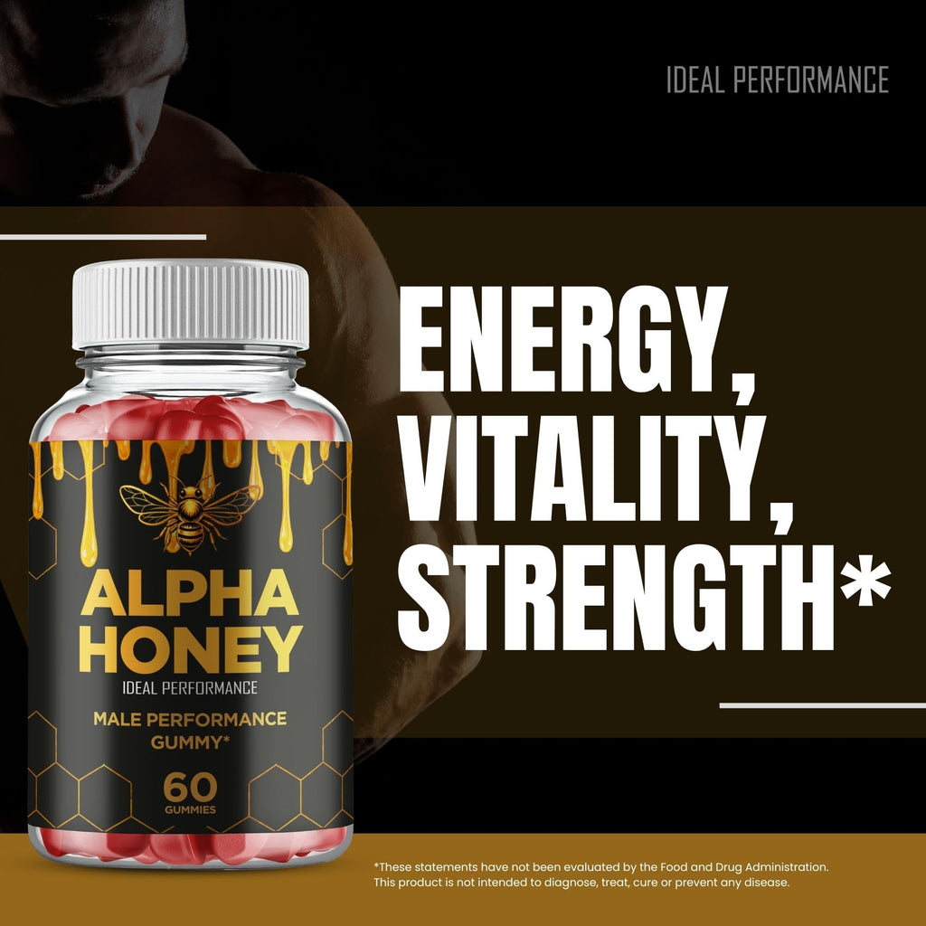 Alpha Honey Gummies, Official AlphaHoney Supplement Gummy - Maximum Strength, All Natural Formula for Energy, Stamina & Performance, Advanced Formula AlphaHoney Health Support Reviews (3 Pack)