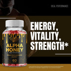 Alpha Honey Gummies, Official AlphaHoney Supplement Gummy - Maximum Strength, All Natural Formula for Energy, Stamina & Performance, Advanced Formula AlphaHoney Health Support Reviews (3 Pack)