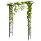 87in Garden Arbor Metal Arch Trellis for Climbing Plants Outdoor Wedding