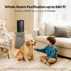 Purivortex Air Purifiers for Bedroom, Covers Up to 880 Sq Ft, PX500 Black