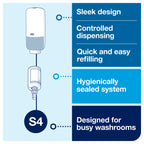 Tork Intuition Sensor Skincare Dispenser Black S4, for Hand Soap and Hand Sanitizer, Elevation Range, 571608 (Pack of 4)