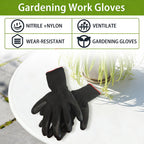 bulkisbargain 72 Pairs Gardening Gloves for Men Women Rubber Coated Breathable Garden Gloves Black