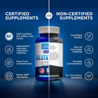 We Like Vitamins NSF Certified Glutathione Supplement 500mg - 60 Capsules of Reduced L-Glutathione for Antioxidant & Immune Support - Manufactured in USA