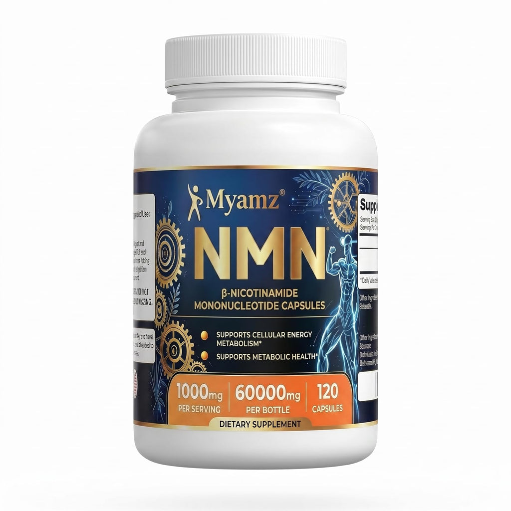 NMN Supplement 60000 mg per Bottle - 99% Pure Nicotinamide Mononucleotide for Supports NAD+ Levels, Cellular Repair & DNA Health