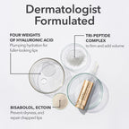 Dr Dennis Gross DermInfusions Plump + Repair Tinted Lip Treatment, Brown - Visibly Plumps & Defines Lips with Hyaluronic Acid & Peptides - Repairs Moisture Barrier - 4 mL
