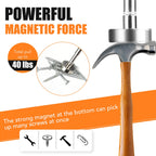 4Pcs Telescoping Magnetic Pickup Tool with 40lb Pull Force, 30in Telescopic Strong Magnet Sticks, Non-Slip Long Extendable Magnet Pickup Tools, Magnetic Nail Picker Upper for Technicians Mechanics