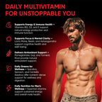 FRIEND OF DOROTHY Daily Multivitamin for Men, Energy, Focus & Immunity Support, Ashwagandha, Lion’s Mane & Reishi, 60 Capsules