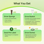 SUNCOZE 160pcs Hydroponic Pods, Accessories Compatible Hydroponics Systems