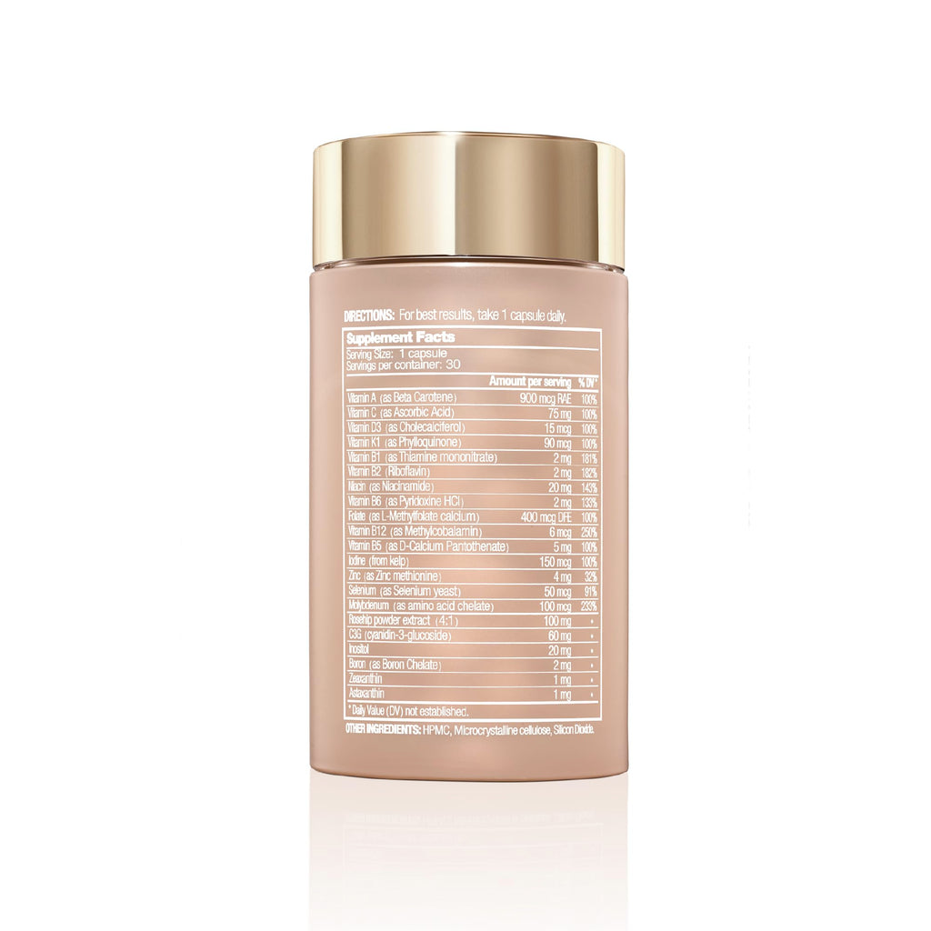 Halo Beauty Her Daily Multi | Women’s Multivitamin Supplement | Daily Energy, Mental Clarity, Brain & Overall Wellness Support with B6, D3 & Zinc | Vegan Daily Capsules | 1-Month Supply
