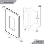 Kasa Smart 3 Way Switch HS210, Needs Neutral Wire, 2.4GHz Wi-Fi Light Switch works with Alexa and Google Home, UL Certified, No Hub Required , white
