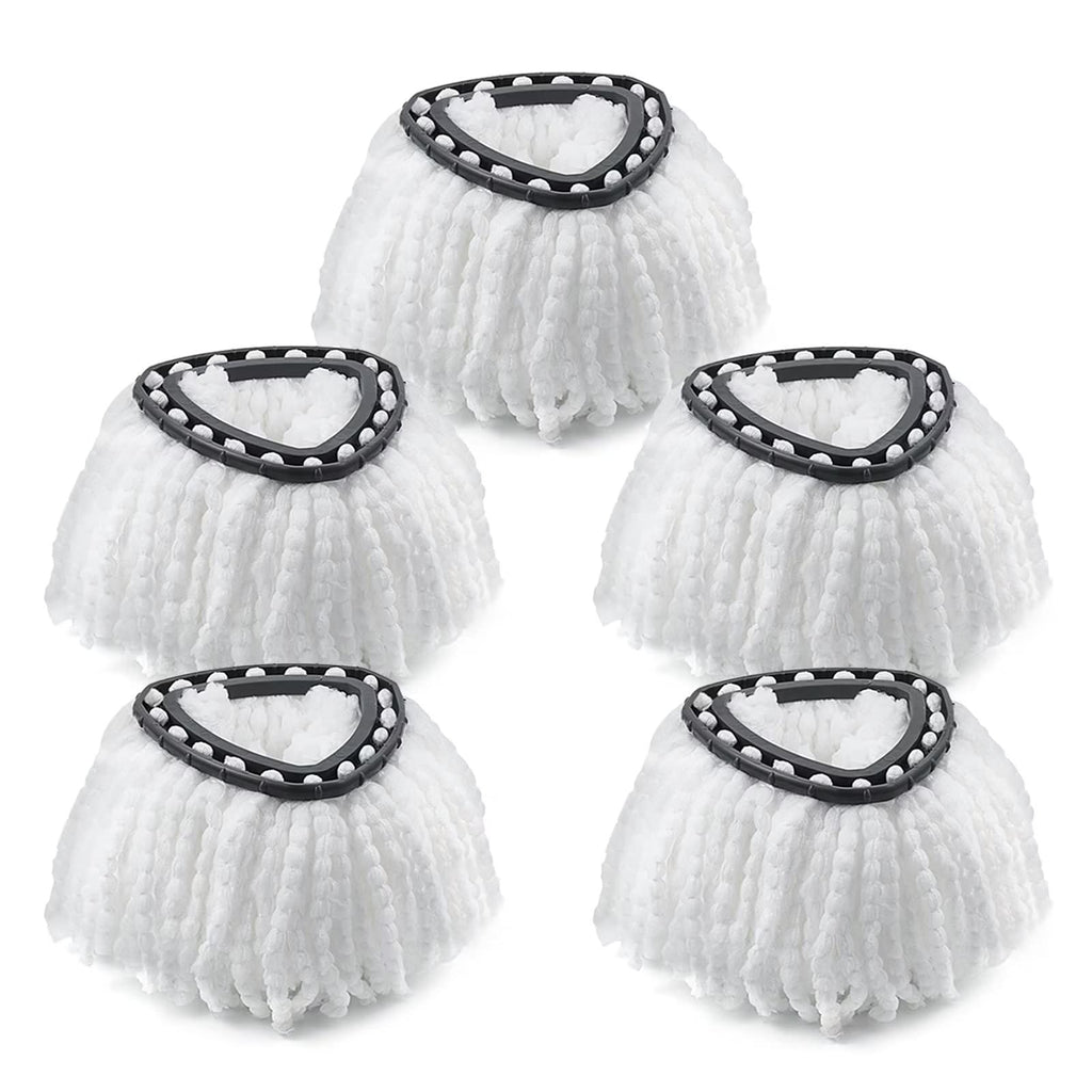 Spin Mop Head Replacement for O Ceda Mop Replace Head Triangle Mop Refills, Microfiber, White, 5 Packs