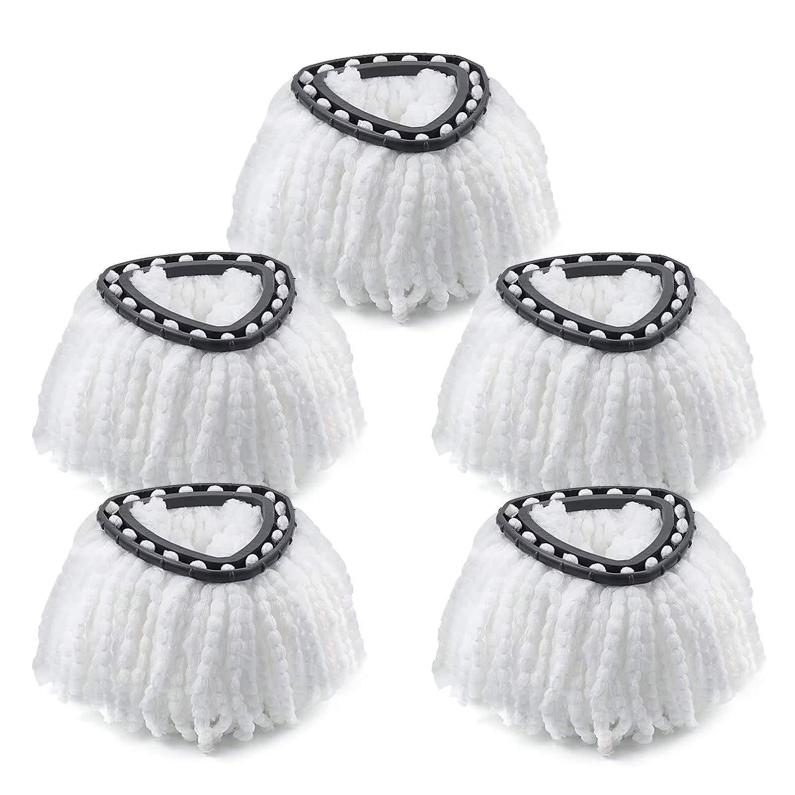 Spin Mop Head Replacement for O Ceda Mop Replace Head Triangle Mop Refills, Microfiber, White, 5 Packs