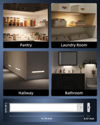 AMETHEUS 6-Pack Under Cabinet Lighting Wireless, LED Motion Sensor Light Indoor, Rechargeable Closet Lights Battery Operated, Dimmable & 3 Color Temps, Under Counter Lights for Kitchen, Stairs(14inch)