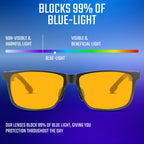 IBOANN Metal & Carbon Eyewear Frame Blue Light Blocking Glasses Men for Computer, Gaming, Night Driving Glasses for Man