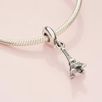 PANDORA Paris Eiffel Tower Dangle Charm - Compatible with PANDORA Moments - Sterling Silver - Gift for Her - Jewelry for Women with Gift Box