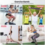 Resistance Bands for Working Out, Elastic Exercice Loop Bands for Physical Therapy, Yoga Starter Set of Stretch Bands for Booty Legs, Pilates Flexbands