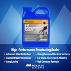 Miracle Sealants 511 Impregnator Advanced Penetrating Sealer for Countertops, Stone, Tile & Grout, Pint