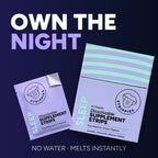 STRIPPIES Dissolvable Sleep Strips – Fast-Acting Melatonin 5mg with L-Theanine, Lavender, Chamomile, Hibiscus & Valerian – Natural Cranberry Flavor – 90 Strips