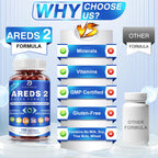 AREDS 2 Eye Vitamin & Mineral Supplement — Lutein and Zeaxanthin Supplement, Vitamin C & E, Zinc & Copper for Blue Light Protection, Eye Health Support, Eyebright , Eye Doctor Trusted — 150 Softgels