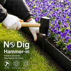 Pmango 10-Pack Galvanized Steel Landscape Lawn Edging 4.5 inch Height Black