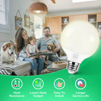 MAXvolador G25 LED Globe Light Bulbs Neutral White 4000K, Round Vanity Light Bulb 60W Equivalent, E26 Base Bathroom Mirror Light Bulbs, 500LM, Non-Dimmable, 8-Pack