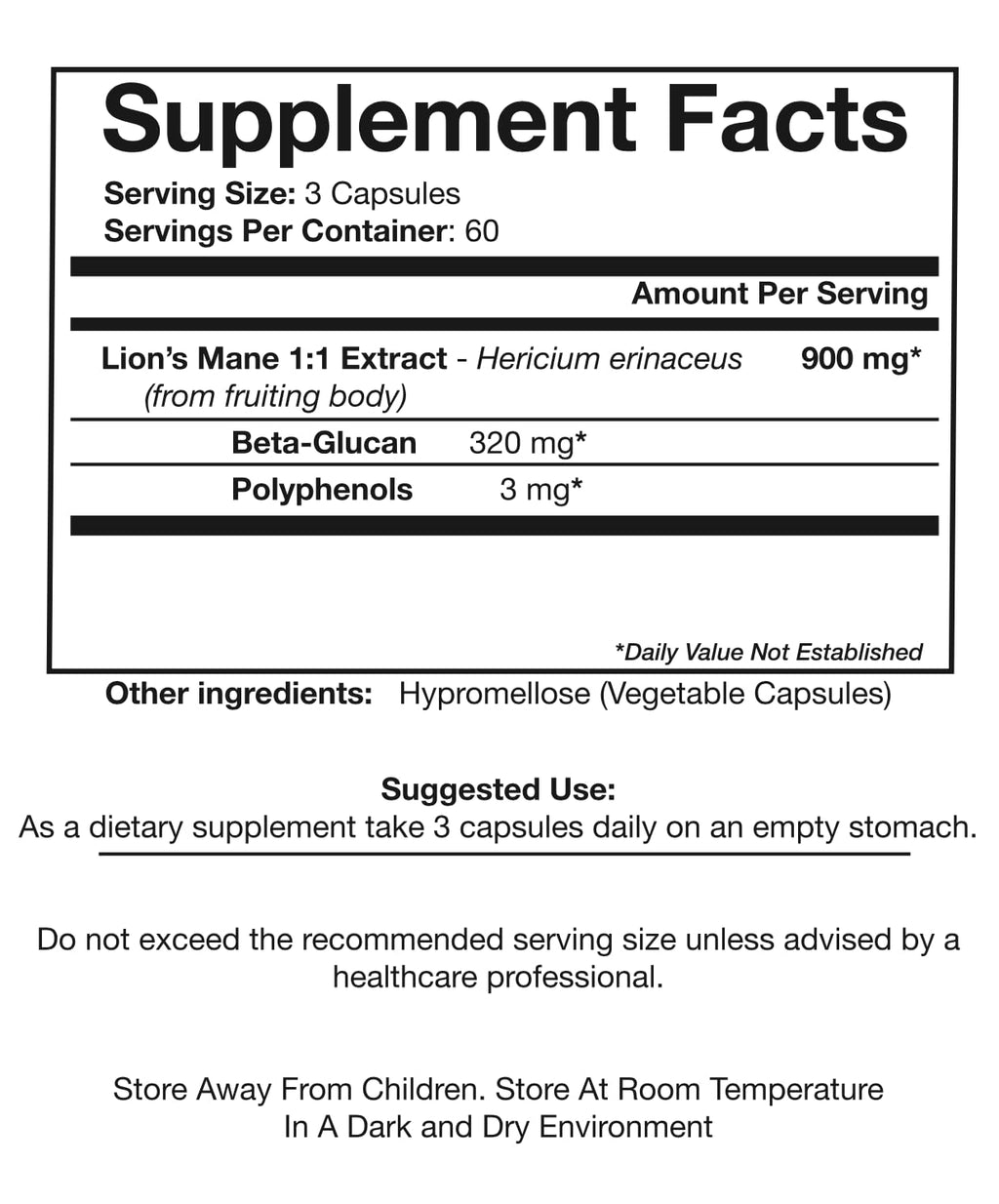 ORIVeDA Lion’s Mane Organic Mushroom Extract 2-Pack - Fruiting Body 180 v-caps, Pure Mycelium 180 v-caps • Supports The Brain and Nervous System
