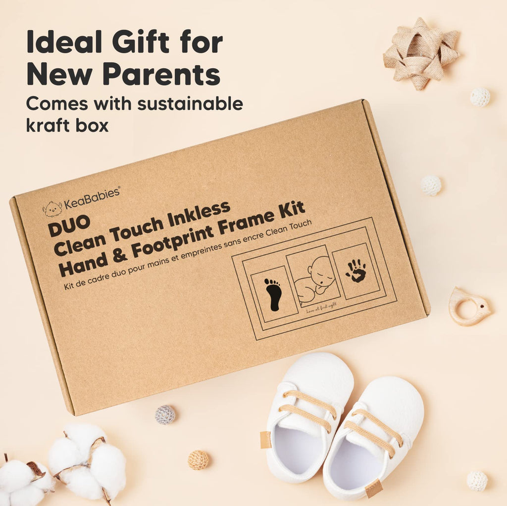 Inkless Hand and Footprint Kit, Boy Girl Newborn Keepsake (Onyx Black)
