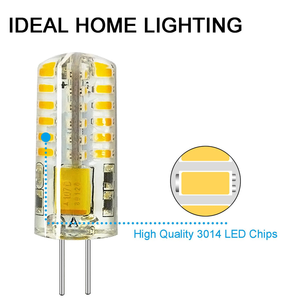 Rayhoo G4 LED Bulb 1.5 Watt AC DC 12V/10-20V Non-dimmable, 24 LED Light Bulb, 6pcs, Warm White