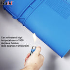 Kaisi Soldering Mat with Scale Ruler and Screw Position for Soldering, Phone and Computer Repair, Size: 21.6 x 13.8 Inches
