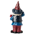 Alpine Corporation 12" Tall Outdoor Patriotic Garden Gnome Saluting Yard Statue Decoration