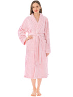 PAVILIA Premium Womens Plush Soft Robe, Sherpa Bathrobe, S/M Light Pink