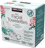 LONUO Kirkland-Signature Daily Facial Towellettes, 4.53 Pound (180 Count, 1-Box)