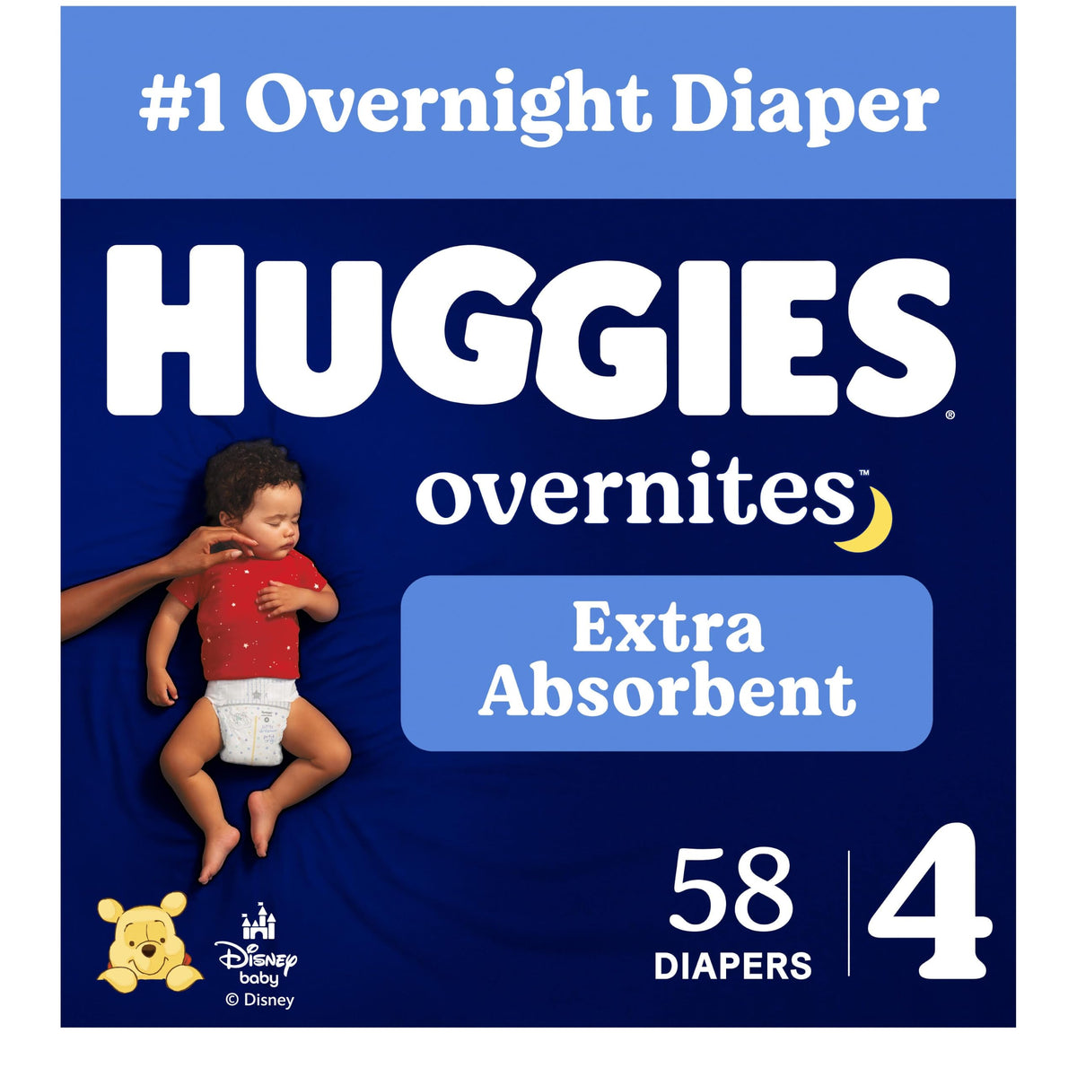 Huggies Overnites Diapers Size 4, 58 Count