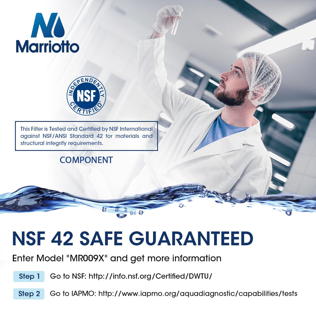 MARRIOTTO Replacement for GE RPWFE, RPWF (Built-in CHIP) Refrigerator Water Filter, Compatible with GFE28GELDS, PFE28KELDS, PFE28KYNFS, GFD28GELDS, GYE22HMKES, GFE28GYNFS, GFD28GYNFS, Pack of 3