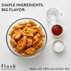Flock Keto Chicken Skin Chips | Hattie Bs Nashville Hot Flavor | Keto Friendly, Low Carb, High Protein, Flavor Packed, Gluten Free Single Serve Snack | (2.5oz) 4-Pack