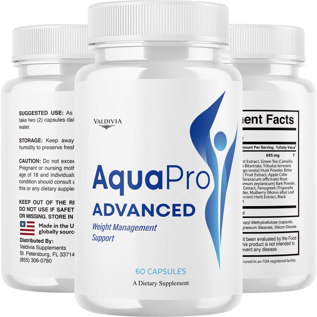 Aqua Pro Advanced Capsules - Official Advanced Support Supplement All Natural Premium Formula Daily Support Capsule for Overall Health & Wellness, 60 Capsules for 1 Month