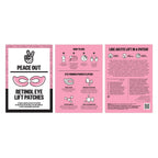 PEACE OUT Retinol Eye Lift Patches, 360° Biocellulose Eye Mask with Encapsulated Retinol & Peptides, Firming and Smoothing Eye Patches for Fine Lines, Wrinkles, 5 Pairs