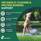 Femmetra Spike Protein Detox Capsules, Nattokinase Supplement 8000FU, Quercetin with Bromelain & Curcumin etc. 13-in-1 Protein Capsules Wellness Formula for Immune Health, Vegan, Non-GMO, 120 Capsules