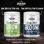 Green Rush Nutrients Organic Veg to Harvest Double Pack – Indoor & Outdoor Fertilizer for Leafy Greens, Vegetables, Herbs & More – Grow & Bloom Combo (500g - 4 Plants)