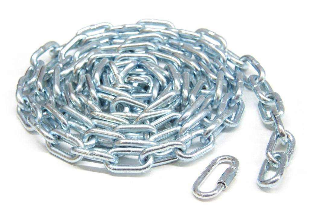 KingChain 1/4 x 15 ft. Zinc-Plated Straight Link Coil Chain 520 lb. Safe Working Load, General Purpose Chain, 519171