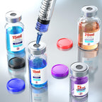 Ks-Tek Sterile Empty Vials with Self Healing Injection Port,with Flip Off Aluminum Cap,Sterile Package (5ml,10)