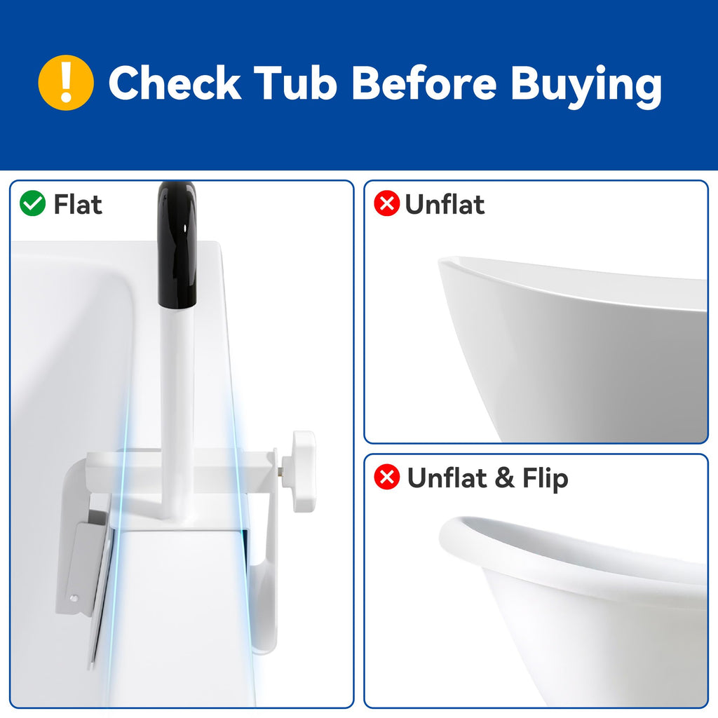 Bathtub Safety Rail, Bathtub Handle Grab Bar with Non-Slip Grip for Seniors, Elderly, Fits 3.1 to 6.7 Inch Tub Walls, Supports 300 lbs