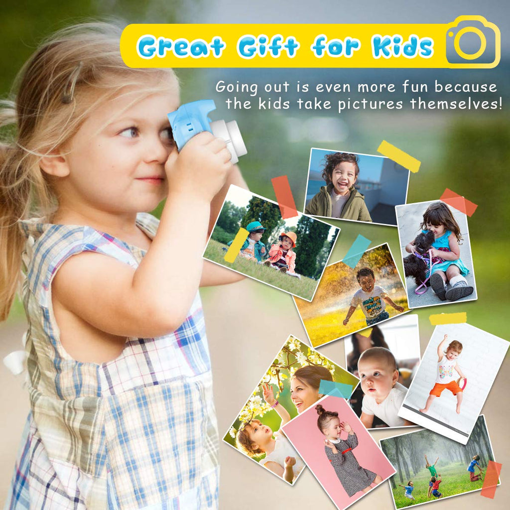 Seckton Upgraded Kids Selfie Camera, HD Digital Video Camera for Kids-Blue