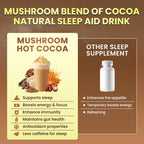 B BEWORTHS Mushroom Hot Cocoa, 10 - Blend Mushroom Extract Complex with Sleep Support Formula, Ashwagandha, L-Theanine, Lemon Balm, GABA, Melatonin, Support Fall Asleep and Stay Asleep, 30 Servings