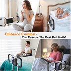 Bed Rails for Elderly Adults Safety - Extended Bed Assist Rail for Seniors - ASTM Approved Adjustable Bed Side Rails Handle Support Bar with Storage Bag & Fixing Strap, Fit King Queen Full Twin