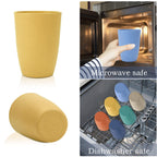 Wrova Wheat Straw Cups 6 PCS Good Alternative to Plastic Reusable Cups 20 oz Unbreakable Drinking Cup Reusable Dishwasher Safe Water Plastic Glasses Mixed Color