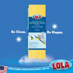 LOLA Cellulose SqueezeMatic Butterfly Sponge Mop Refill, 9", 12 Pack, Floor Cleaning, Comparable w/Quickie Type S Sponge Mop Refill