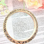 YYHSND 10X Magnifying Glass Necklace Magnifier Necklace Pendant Optical Magnifier with Chain Necklace for Library, Reading, Zooming and Jewelry (Color : Gold)