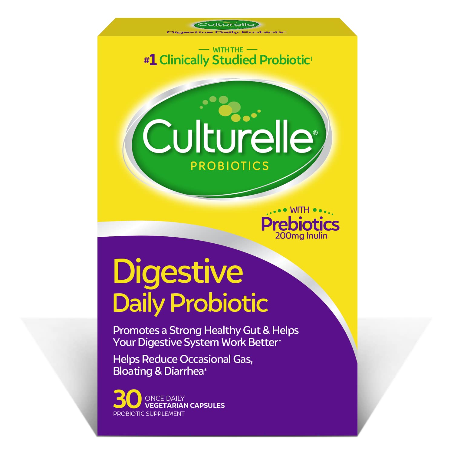 Culturelle Daily Probiotic Capsules, Probiotic for Men and Women, Most Clinically Studied Probiotic Strain, Proven to Support Digestive and Immune Health, 30 Count (Pack of 24)
