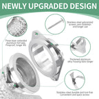 DVC-180 Magnetic Dryer Vent Coupling Connector Kit Easy to Clean Quick Connector Including a 3.3ft 4" Duct and two Clamps